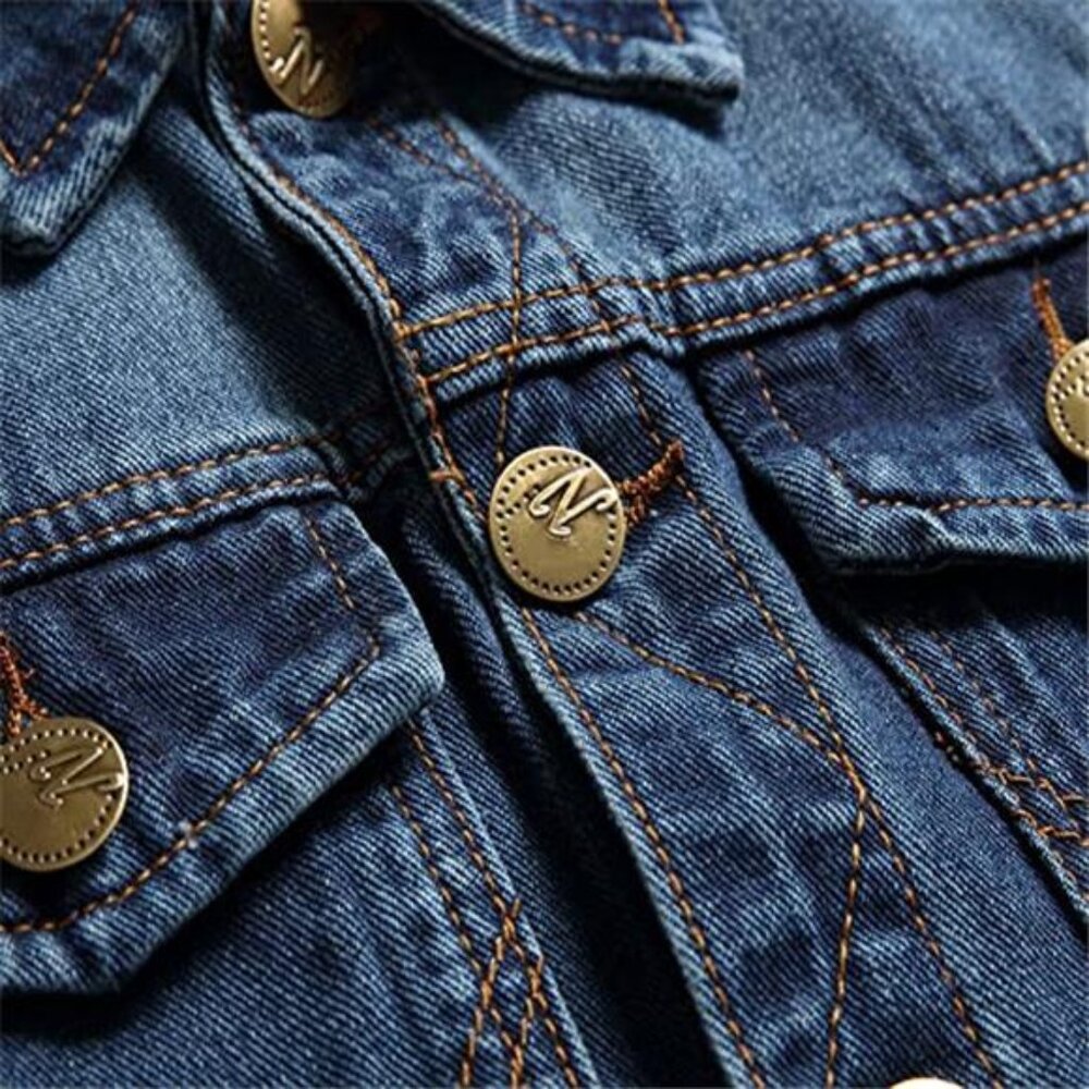 Mens Denim Vest Sleeveless Jacket Slim Fit Ripped Jean Vest Casual Summer Jacket - Picture 5 of 8